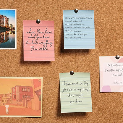 Mr. Pen- Lined Sticky Notes, 1.5"x 2", 6 Pads, 60 Sheets/Pad, Vintage Colors, Small Sticky Notes with Lines, Sticky Note Pads, Sticky Pads, Mini Sticky Notes Lined, Mr Pen Sticky Notes Small