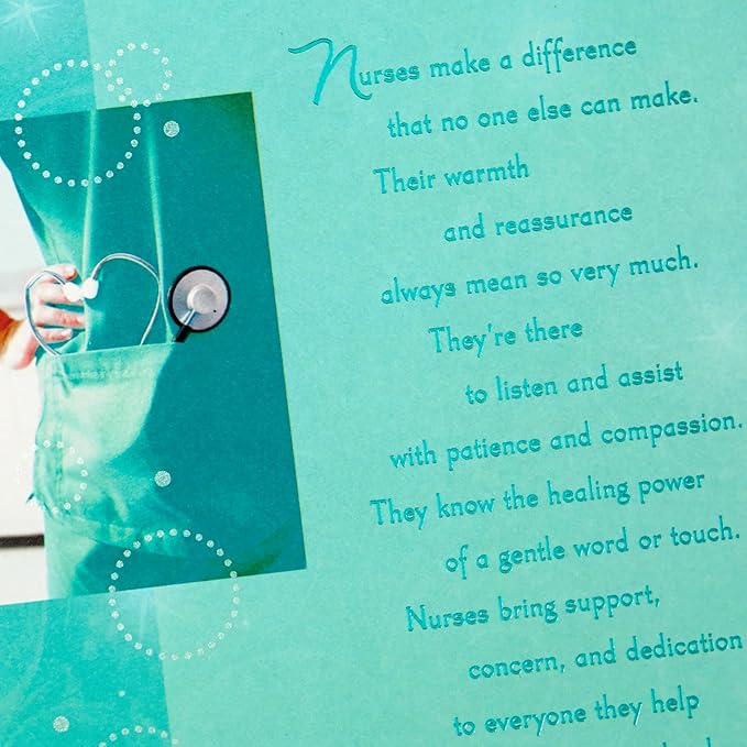 Hallmark Nurse Graduation Card (Nurses Make a Difference) for RN, LPN, Travel Nurse, Healthcare Worker