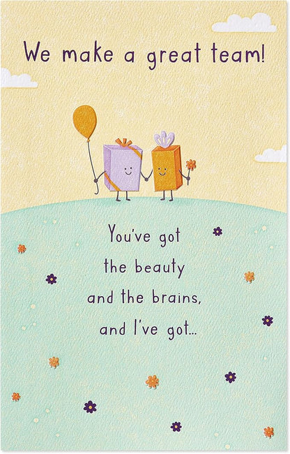 American Greetings Birthday Card for Wife (Beauty and Brains)